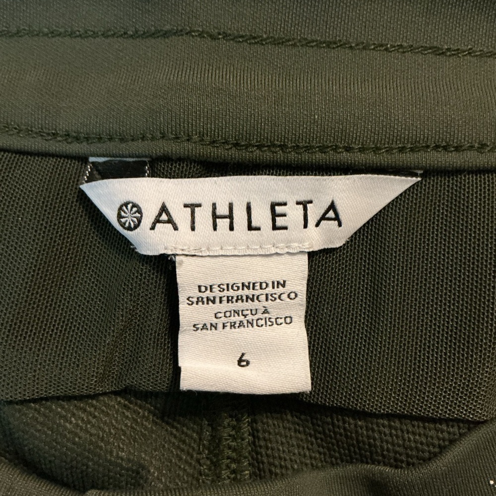 🌺ATHLETA HEADLANDS HYBRID TREK MID RISE OLIVE STRETCH JOGGERS - Picture 5 of 6